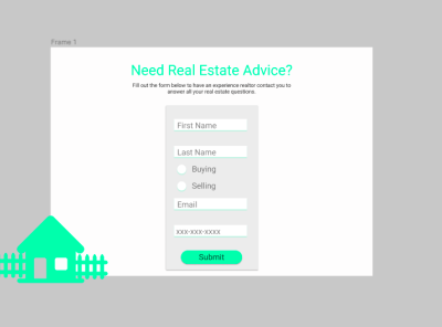 Real Estate Form day1 design desktop figma form