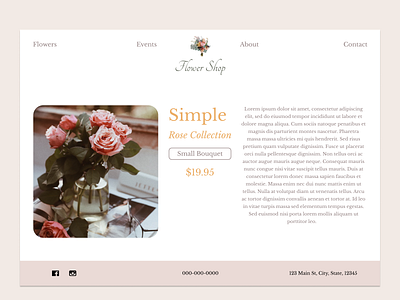 Florist Theme Product Page Concept design figma simple ui