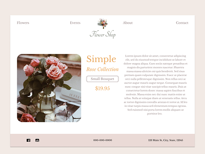 Florist Theme Product Page Concept