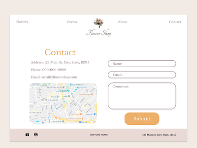 Contact + Form For Florist Theme