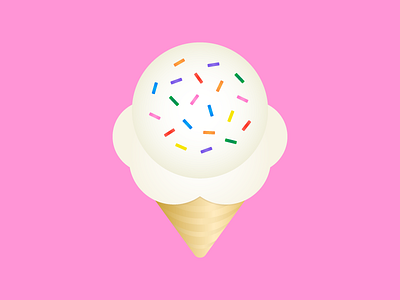 Ice Cream Cone cone dairy dessert ice cream ice cream cone rainbow sprinkles soft serve sprinkles tasty treat vanilla
