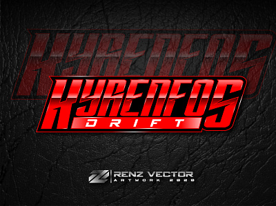 KYRENFOS DRIFT LOGO automotive brand identity branding design logo logo logo branding logo creator logo maker logo mark racing logo rainbow unique logo vector