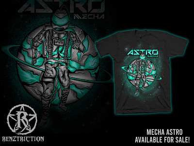 ASTRO MECHA T-Shirt design apparel astro mecha clothdesign clothing illustration mecha merchandise