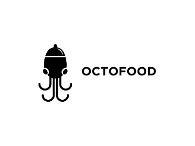 Octofood Logo food negative space restaurant