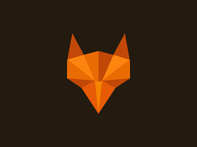 Fox Geometris abstract animal background design drawing face fox geometric geometry graphic head illustration isolated logo mammal mascot orange vector wildlife