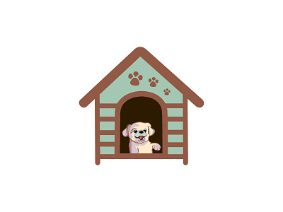 (For Sale) Pethome alone animal cat decoration dog drawing house hut illustration living mammal nature pet pethome picture pretty smile vector wake wood