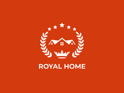 Royal Home Logo architecture business company construction creative crown design estate home house kingdom logo luxury modern professional property real estate residential royal vintage