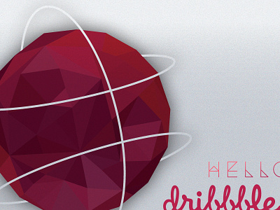 Dribbbledebut Sm debut hello polygon typography