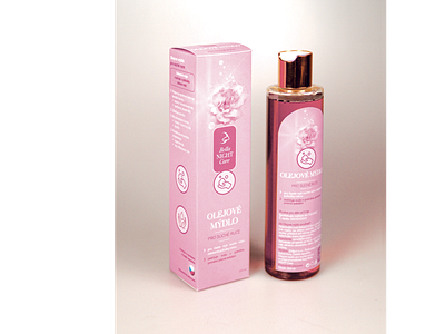 Oil soap package design box cosmetics design illustration package rose soap