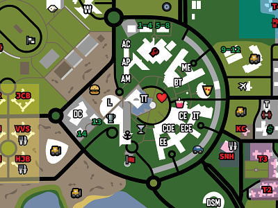 GTA San Andreas Styled Map of my UNI