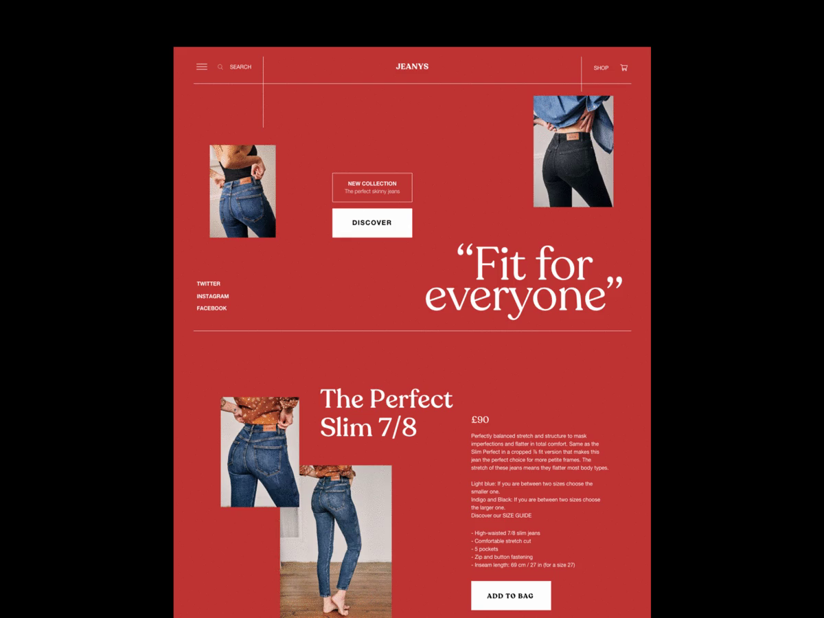 Jeanys eCommerce Website by Andrea Jelić on Dribbble