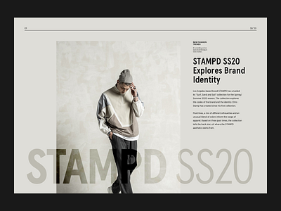 STAMPD Editorial editorial editorial design fashion layout minimal minimalist modern photography typography whitespace