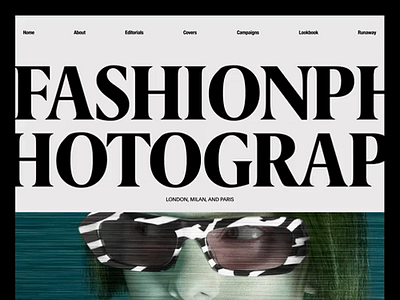 Fashionphotography Header animation editorial editorial design fashion fashion design header layout minimal modern photography typography web design website