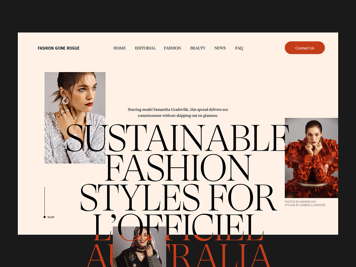 Fashion Website Header by Andrea Jelić on Dribbble