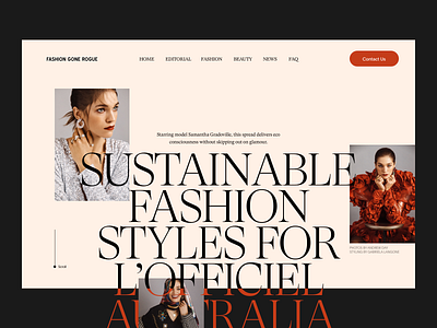 Fashion  Website Header