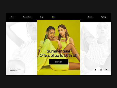 eCommerce Header ecommerce ecommerce design ecommerce shop editorial editorial design fashion layout minimal minimalist modern photography typography website