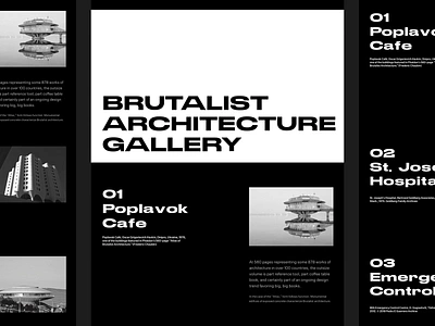 Atlas of Brutalist Architecture architecture brutal brutalism brutalist brutalist design gallery layout minimal modern photography photography portfolio typography web design whitespace