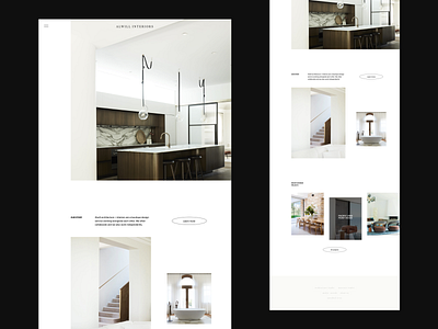 Alwill Interiors Homepage archi architecture brand website interior architecture interior design interiors layout minimal minimalist modern photography studio website typography website whitespace