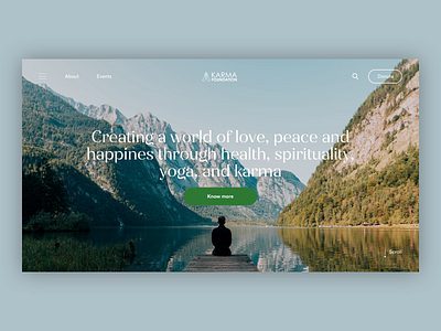 Karma Foundation Header editorial design fashion foundation layout meditation minimal minimalist modern photography spirituality typography whitespace yoga