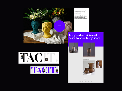 Tacit Ceramics branding ceramics editorial fashion layout minimal minimalist modern photography typography web design whitespace