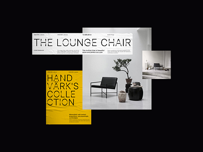 The Lounge Chair Visuals branding editorial design layout minimal minimalist modern photography typeface typography web design whitespace
