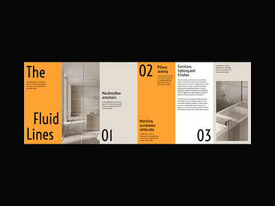 The Fluid Lines Visual Presentation architecture furniture interior design layout minimal minimalist modern photography typography visuals web design whitespace
