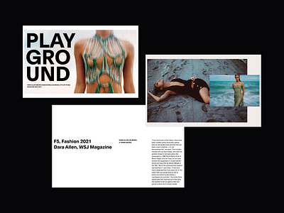 Playground Editorial 03 editorial editorial design fashion layout minimal minimalist modern photography typography web design whitespace