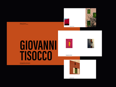 Layout Exploration: Giovanni Tisocco – Photography by Passion animationprinciple design figma layout minimal minimalist modern photography typography webdesign whitespace
