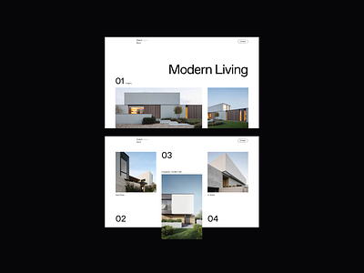 Modern Living archi architecture grid housing layout living minimal minimalist modern photography typography ui web design website whitespace