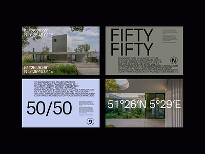 Villa Fifty-Fifty Design Concept branding design exterior interior layout minimal minimalist modern photography typography ui web design whitespace