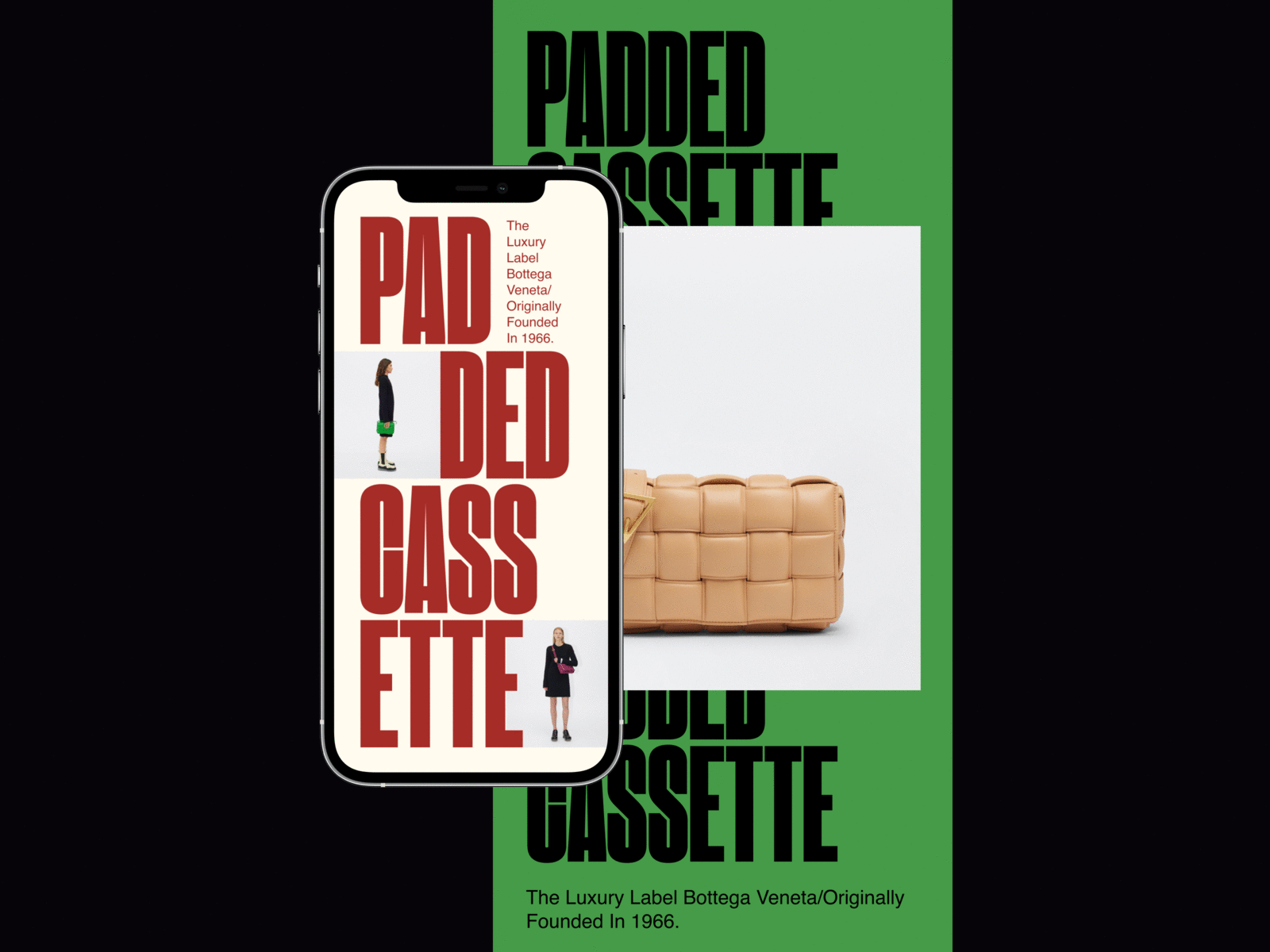 Padded Cassette by Bottega Veneta / Exploration Visuals 02 design fashion design layout minimal minimalist mobile design modern photography typographic typography ui web design whitespace