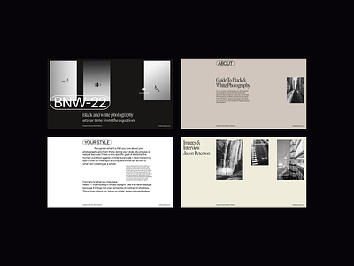 Black and white photography presentation deck design design editorial layout minimal minimalist modern photography presentation presentation design typography ui web design whitespace
