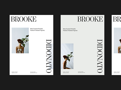 Brooke DiDonato event poster fashion layout minimal minimalist modern photography serif typography whitespace