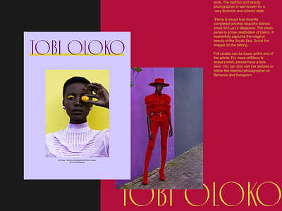 Tobi Oloko fashion lookbook