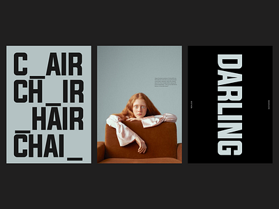 Darling Poster Layout editorial fashion graphicdesign layout minimal modern photography poster typography whitespace