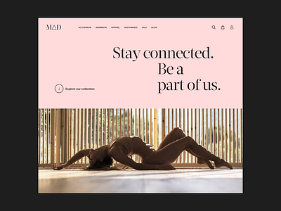 MAD Ecommerce Website Header ecommerce ecommerce design editorial fashion minimal modern photography serif typography website whitespace