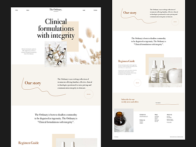 The Ordinary Website Concept