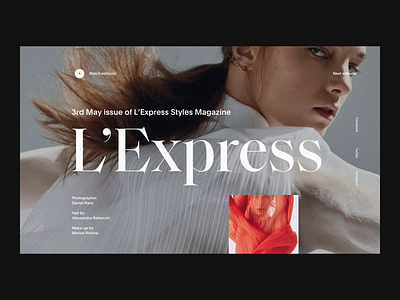 L'Express Online Magazine editorial fashion graphicdesign layout minimal modern photography typography website whitespace