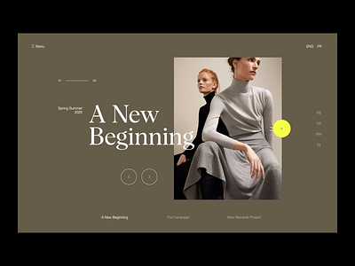 Fashion Editorial Header Slider