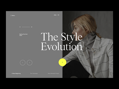 The Style Evolution editorial design graphicdesign layout minimal modern photography typography web design website whitespace