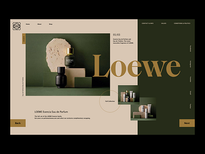 Loewe Header Slider Concept ecommerce ecommerce design editorial editorial design fashion layout minimal photography typography web design website whitespace