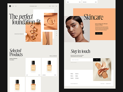 Foundation Cosmetics Website cosmetics ecommerce ecommerce design editorial design fashion layout minimal minimalist modern photography serif typography web design webdesign website whitespace