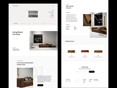 Furniture eCommerce Website ecommerce ecommerce design furniture furniture design layout minimal minimalist modern photography sans typography web design whitespace