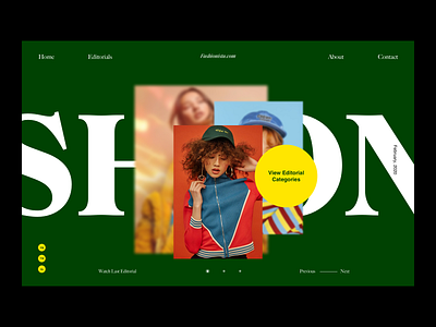 Fashionista Header Slider editorial fashion layout minimal modern photography typography website whitespace