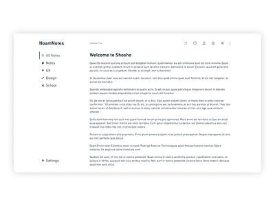 HoamNote - Simple Note UI Design app design note app ui ux