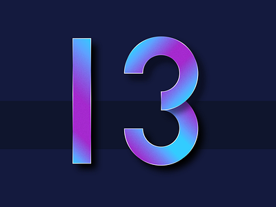 thir13en 13 adobe illustrator custom font custom type font fontface geometric gradients illustrator illustrator cc lucky 13 numbers texture thirteen type type art type design typeface typography vector