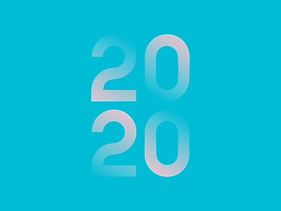 2020 2020 adobe custom font custom type font fontface gradients happy new year illustrator illustrator cc new year numbers teal texture type typeface typography vector