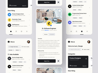 Employee Hiring App - Mobile UI Design