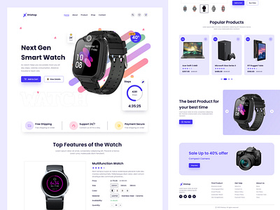 Digital Products Shop - Website UI Design