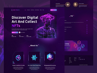NFT Portfolio Website - Modern UI Design